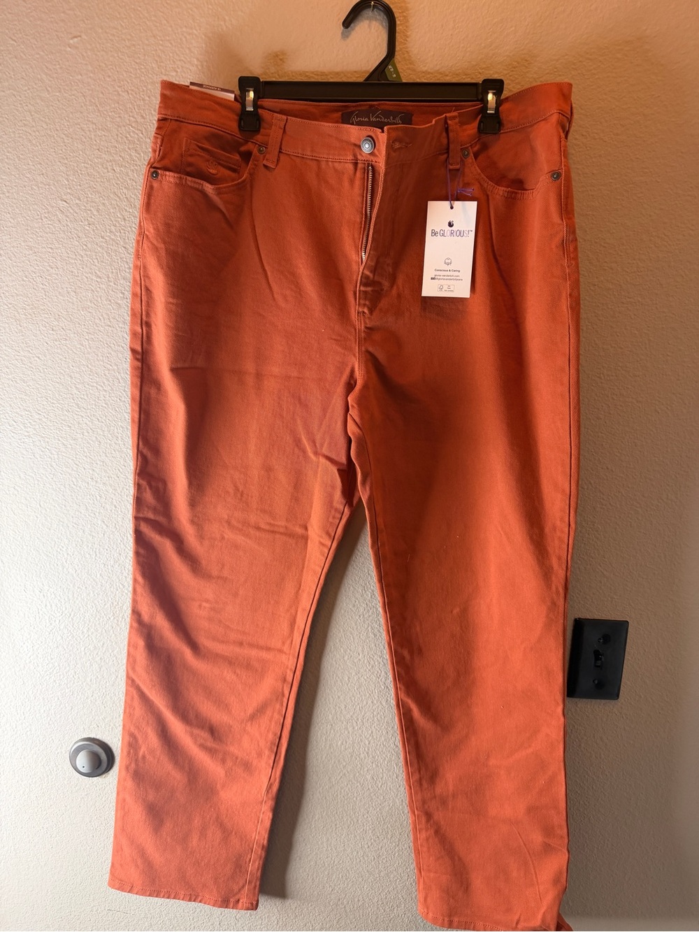 Gloria Vanderbilt Rust Orange Jean Shorts